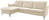 ECKSOFA Beige Lederlook (vegan)  - Beige/Nickelfarben, MODERN, Textil/Metall (179/263cm) - Livetastic