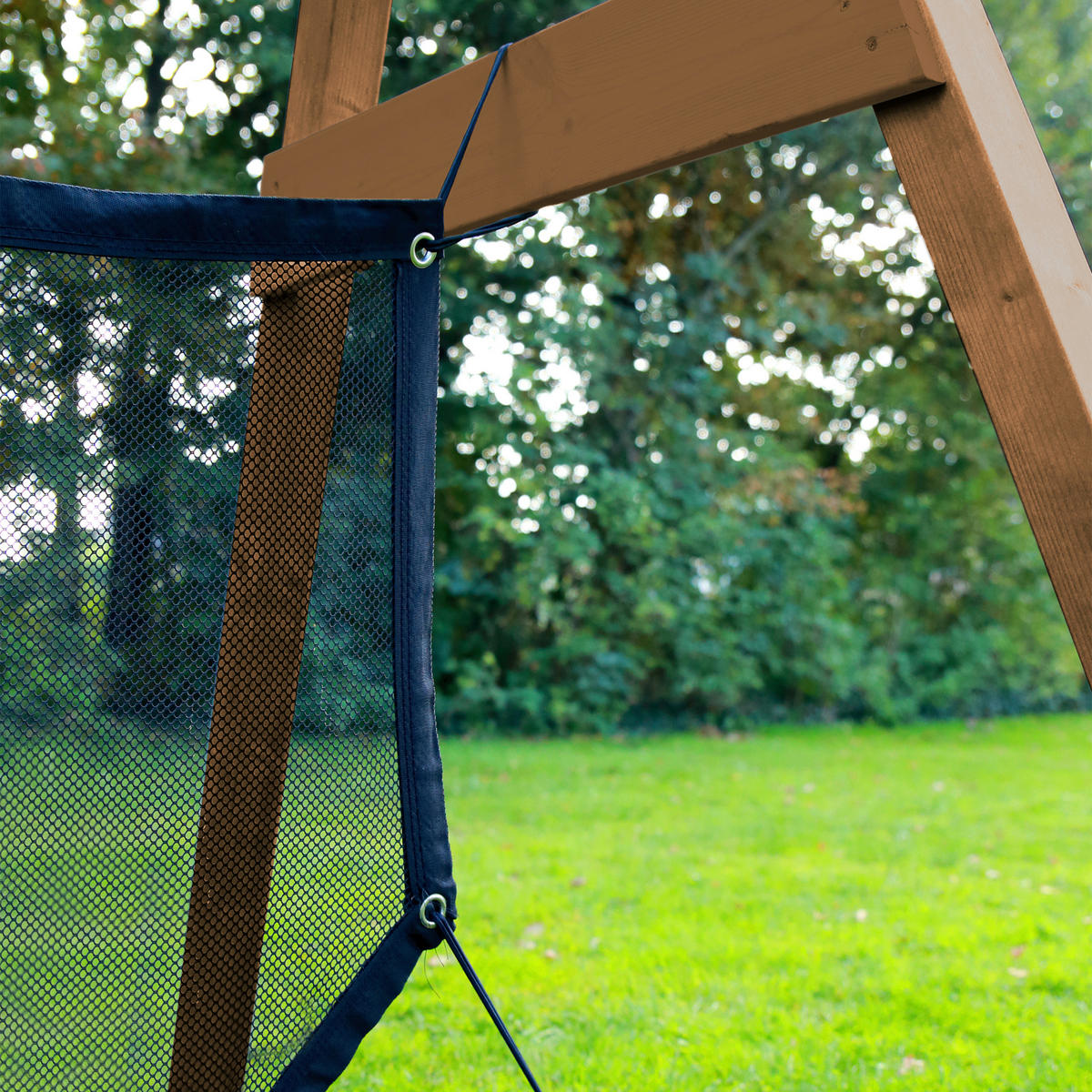 FUßBALLTOR - Braun, KONVENTIONELL, Holz (254/207/160cm) - Ambia Garden