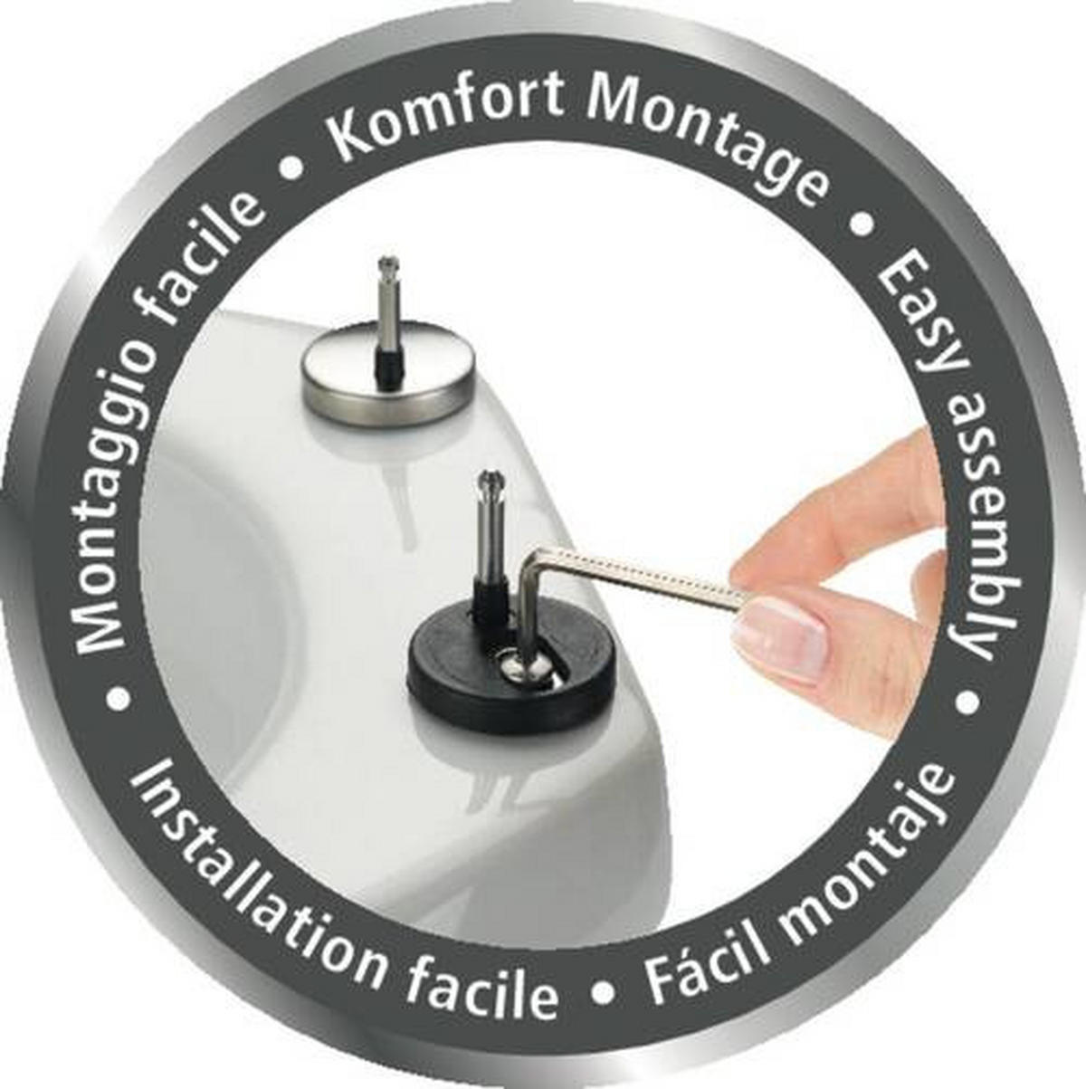WC ÜLŐKE - bézs, Basics, műanyag (38/44,5cm) - Wenko