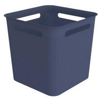 BOX, plast - tmavomodrá, Basics, plast (29,1/29,1/28,1cm) - Rotho