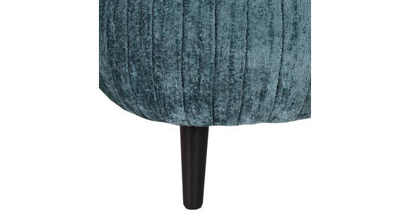 ECKSOFA Türkis Chenille  - Türkis/Schwarz, Design, Holz/Textil (265/200cm) - Landscape