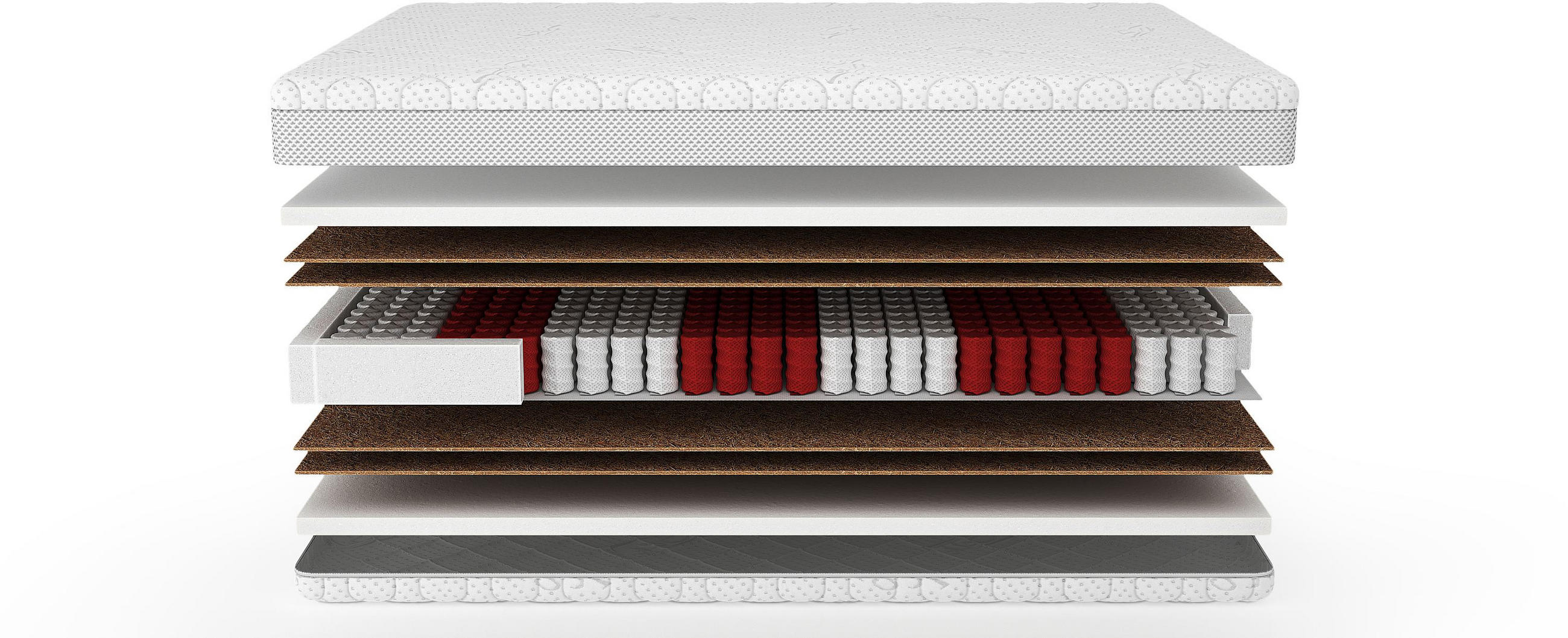 TASCHENFEDERKERNMATRATZE - Weiß, Basics, Textil (90/200cm) - Chameo