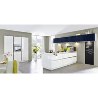 EINBAUKÜCHE   - Blau/Weiss, Design, Holzwerkstoff - Dieter Knoll