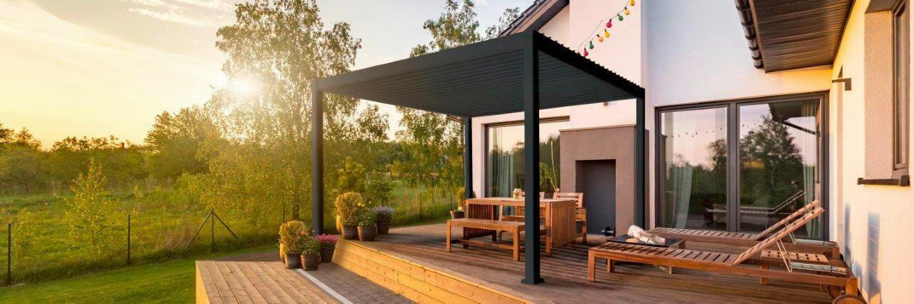 PERGOLA velikost: 300/250/300 cm - antracitová, Modern, kov (300/250/300cm) - Gardenson