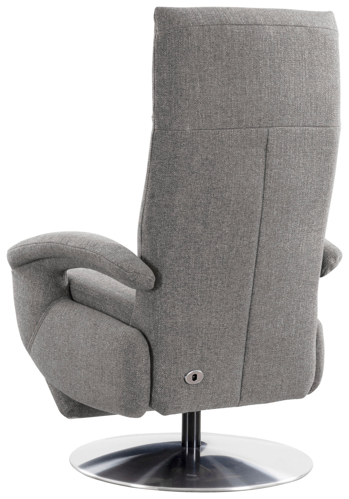 DREHSTUHL  in Flachgewebe Silberfarben  - Chromfarben/Silberfarben, Konventionell, Textil/Metall (74/112/82cm) - Sit & More
