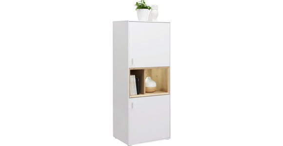 KOMMODE 55/136/40 cm - Eichefarben/Weiß, Design, Holzwerkstoff/Kunststoff (55/136/40cm) - Hom`in