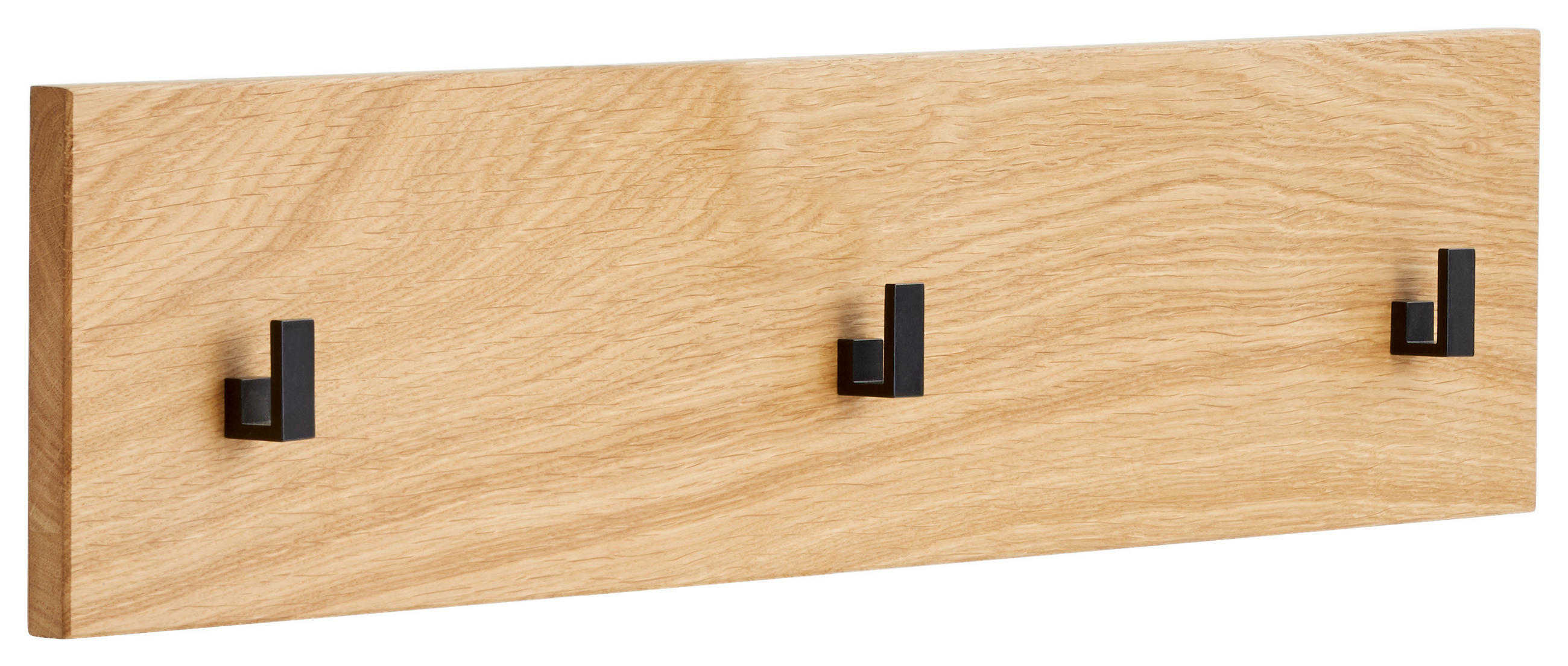 HAKENLEISTE  in Wildeiche furniert Eichefarben  - Eichefarben, Natur, Holz (85/18/2cm) - Linea Natura