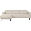 SOFFA i flatväv beige  - beige/svart, Design, metall/trä (238/78/142cm) - Pure Home Comfort