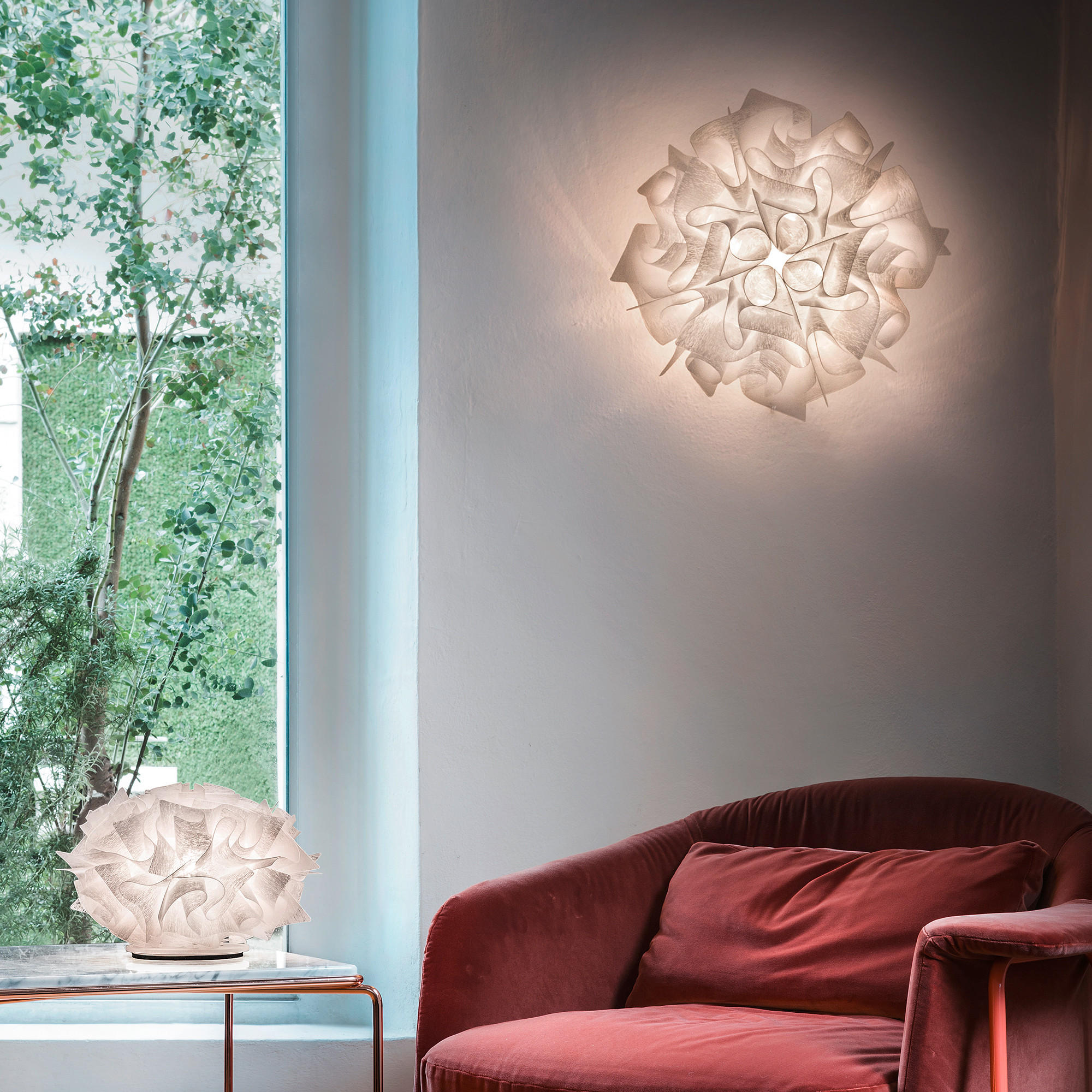 DECKENLEUCHTE VELI 53/53/20 cm   - Weiß, Design, Kunststoff (53/53/20cm) - Slamp