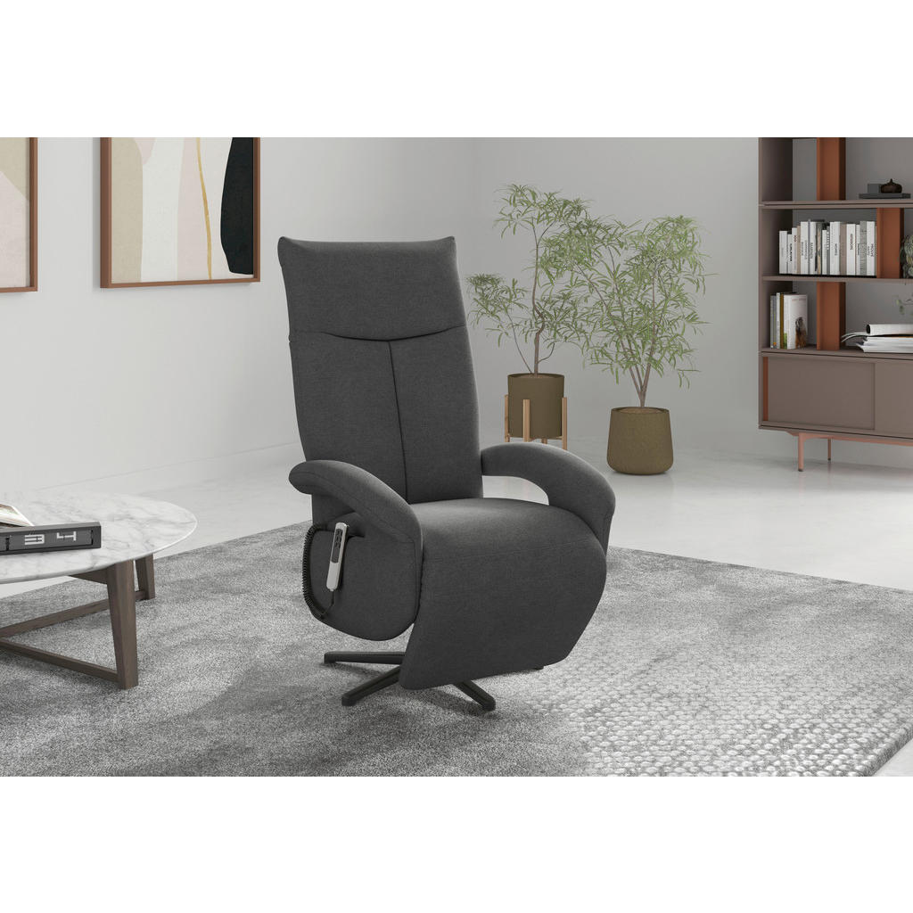 Sit & More RELAXAČNÉ KRESLO, textil, tmavosivá