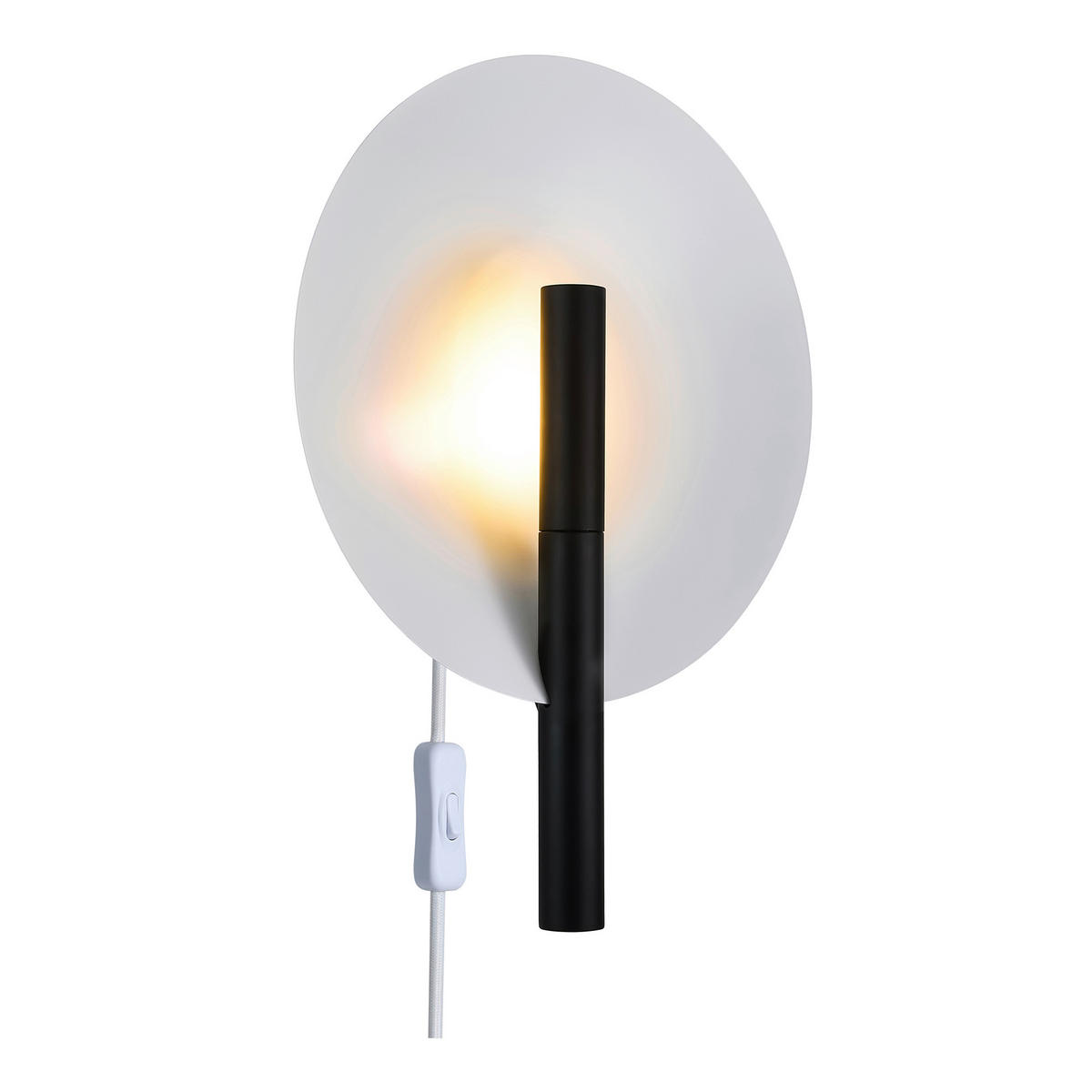 WANDLEUCHTE  31,6 cm  - Schwarz/Weiß, Design, Metall (31,6cm) - Nordlux