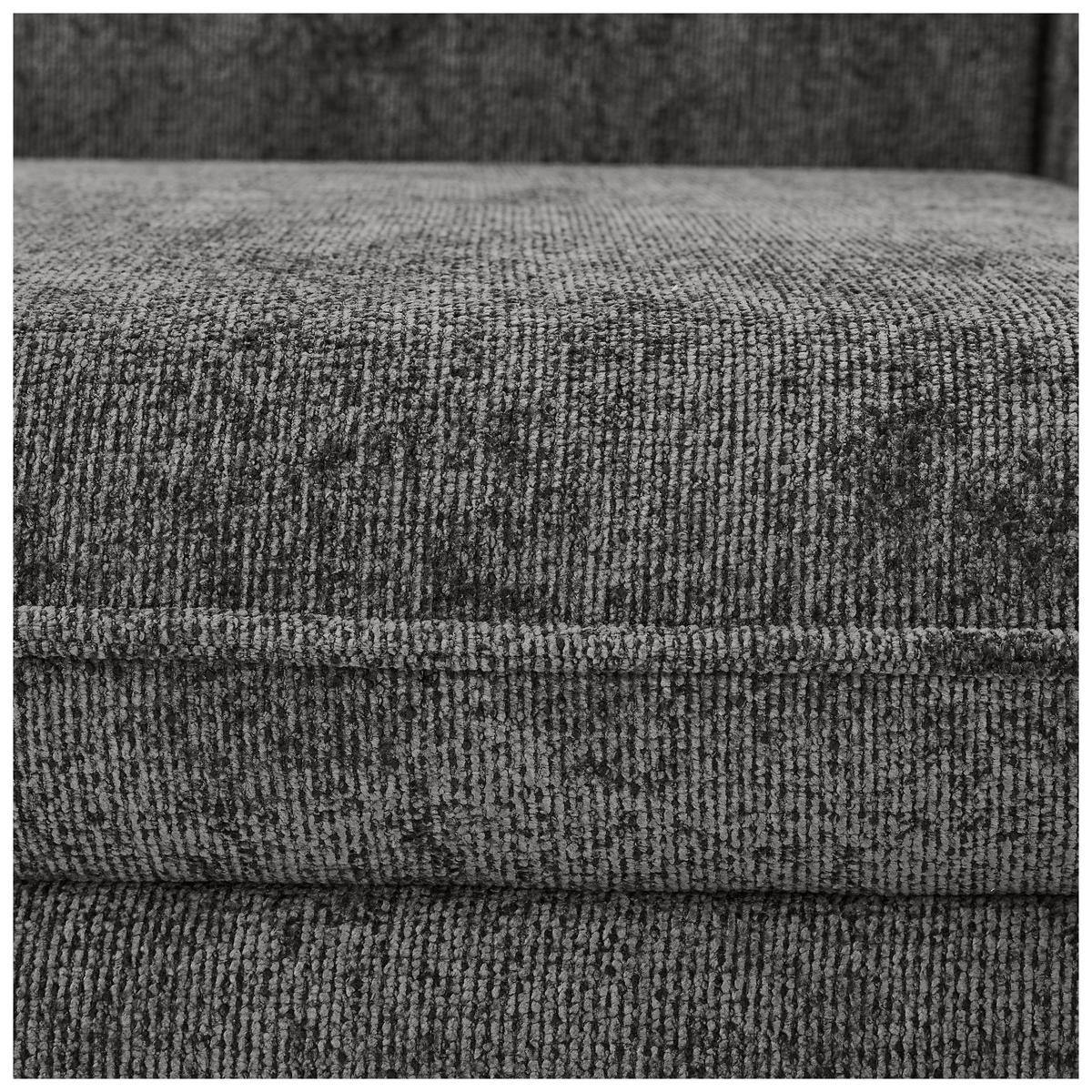 SCHLAFSOFA in Chenille Grau  - Schwarz/Grau, Konventionell, Holz/Textil (238/99/108cm) - MID.YOU