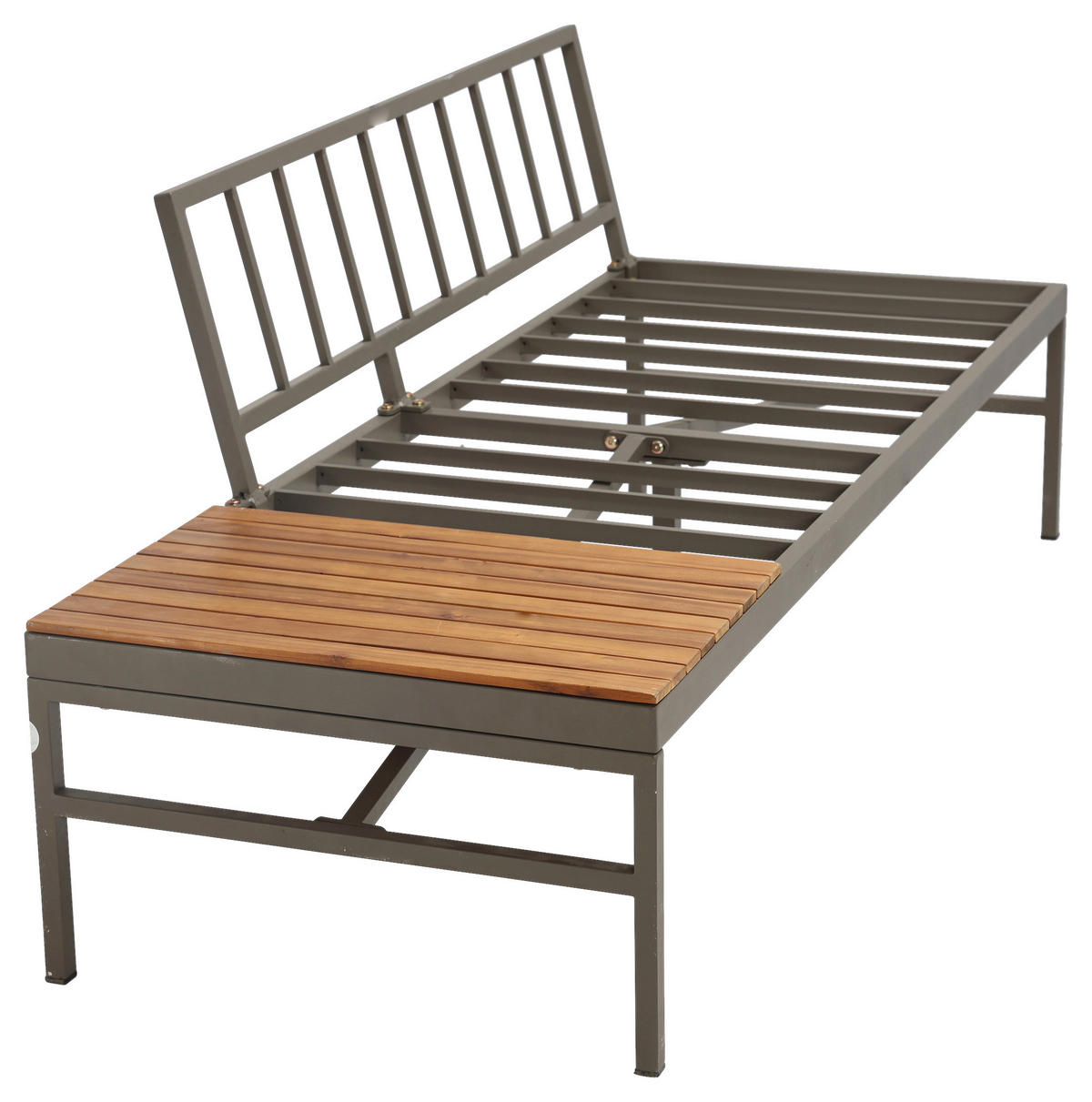 LOUNGEGARNITUR   57/35/57 cm Akazie vollmassiv Aluminium  - Beige/Beigebraun, MODERN, Holz/Textil (57/35/57cm) - Ambia Garden