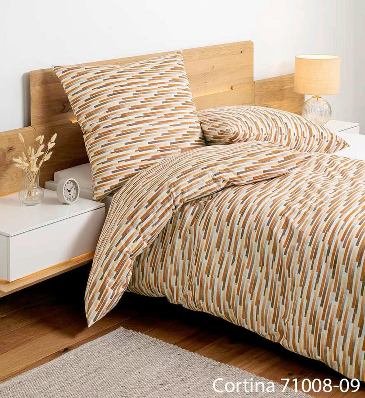 BETTWÄSCHE 155/220 cm  - Orange, Design, Textil (155/220cm) - Janine