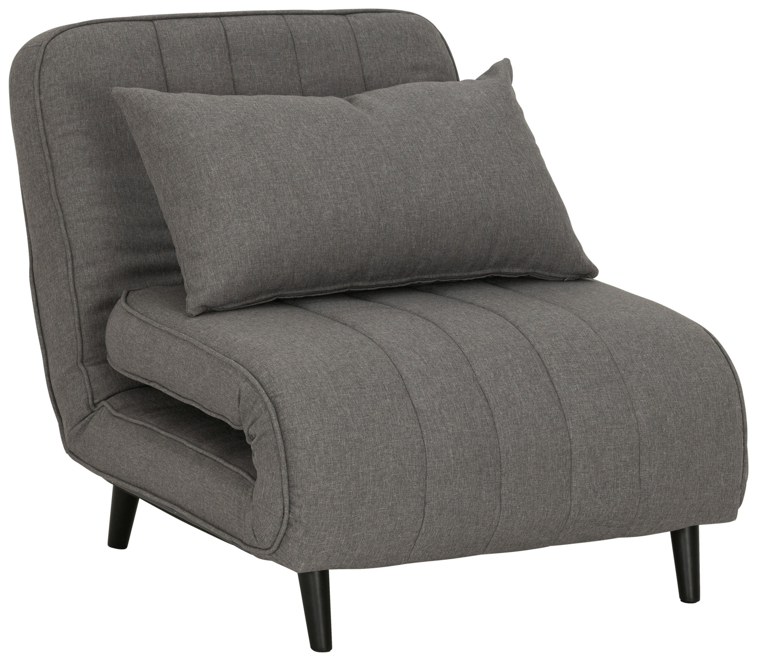 SCHLAFSESSEL Samt Grau    - Schwarz/Grau, MODERN, Textil/Metall (79/82/82cm) - MID.YOU