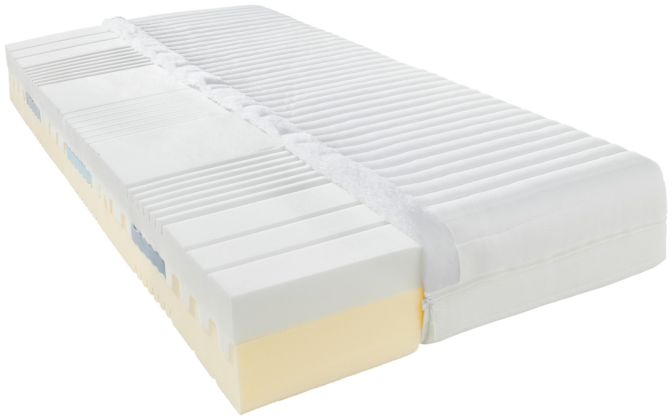 KALTSCHAUMMATRATZE 90/190 cm Höhe ca. 20 cm  - Weiß, Basics, Textil (90/190cm) - Sleeptex