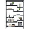 REGAL Schwarz  - Schwarz, Design, Holz/Metall (120/190/30cm) - Ambia Home