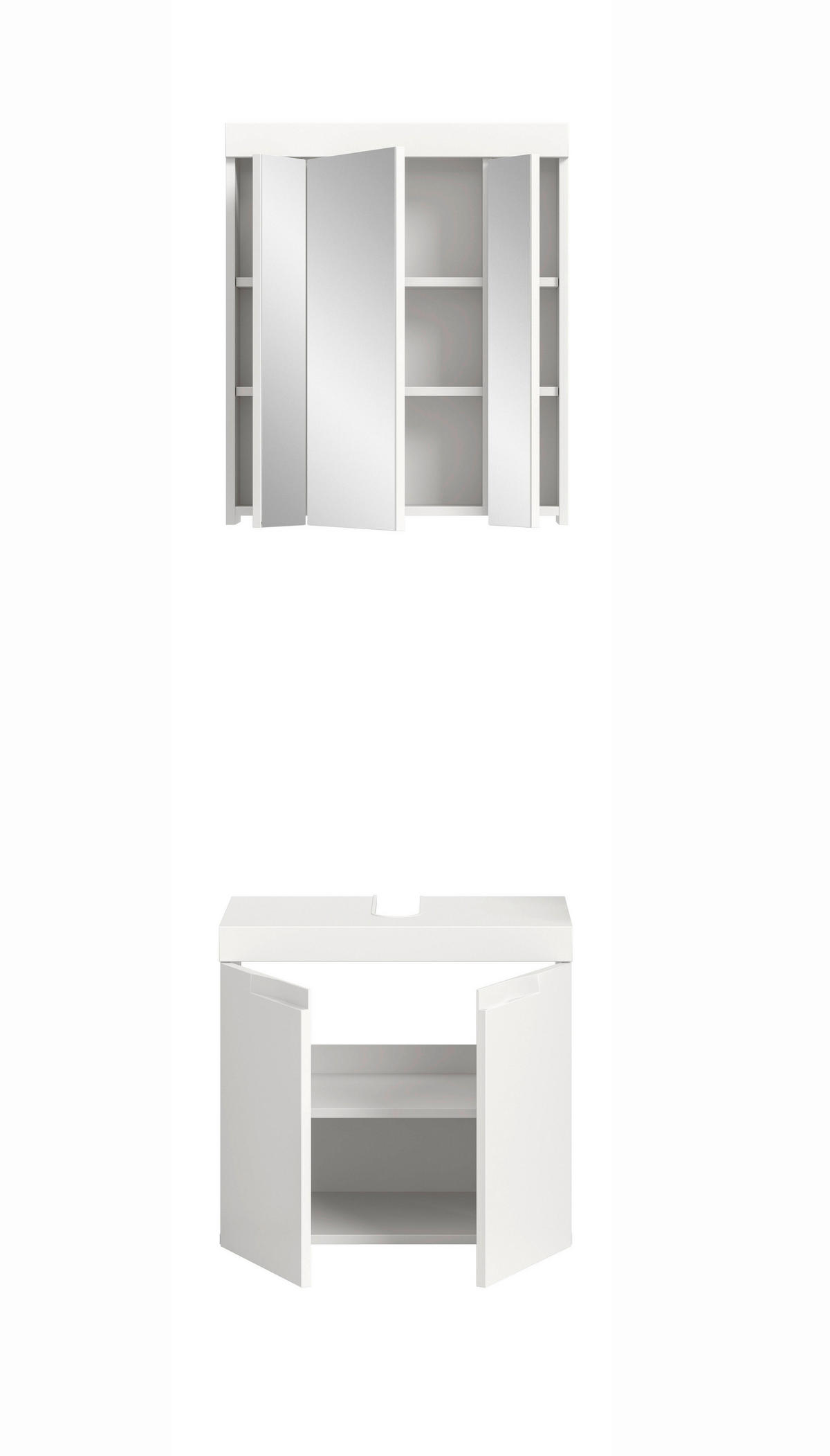 BADRUM 60 cm  - vit/svart, Trend, trämaterial/glas (60cm) - MID.YOU