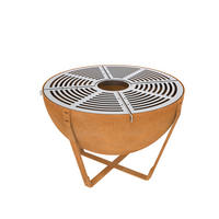 Roštilj na drv. ugljen CORTEN  konjak  - konjak, Trend, metal (100/70/100cm)