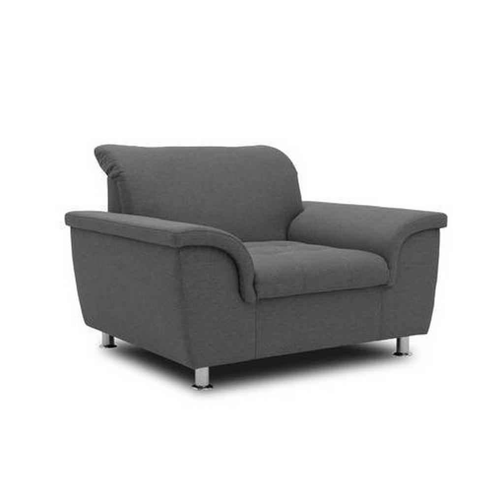 Polstersessel Mit Armlehnen Franzi Webstoff Grau