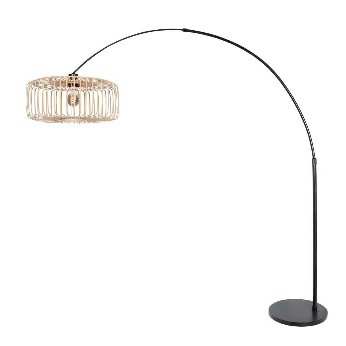 STEHLEUCHTE SPARKLED LIGHT 50/240/230 cm  - Beige/Schwarz, Trend, Naturmaterialien/Metall (50/240/230cm)