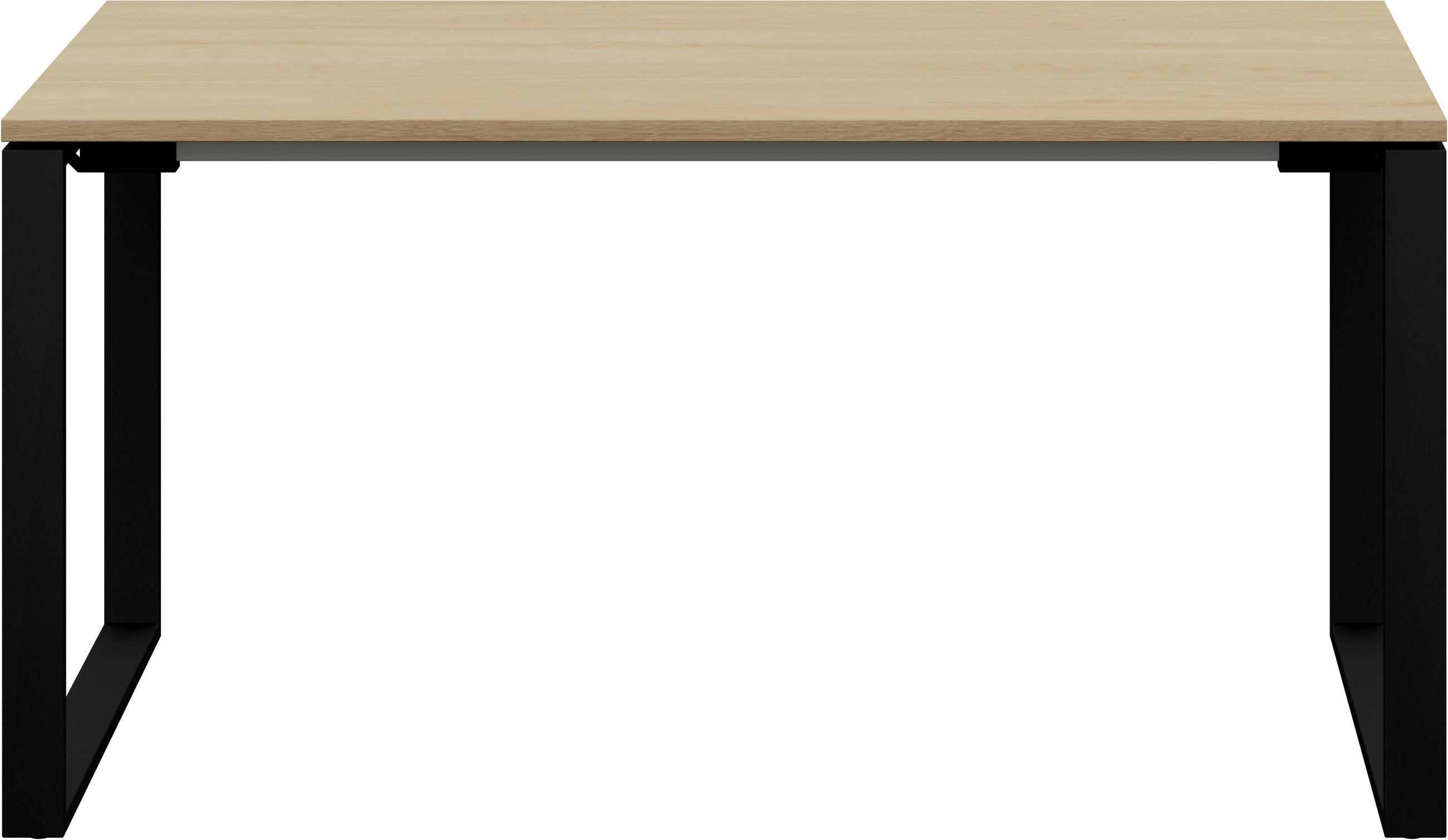 JUGENDSCHREIBTISCH 140/80/72 cm  in Anthrazit, Eichefarben  - Eichefarben/Anthrazit, Design, Holzwerkstoff/Metall (140/80/72cm) - Cantus