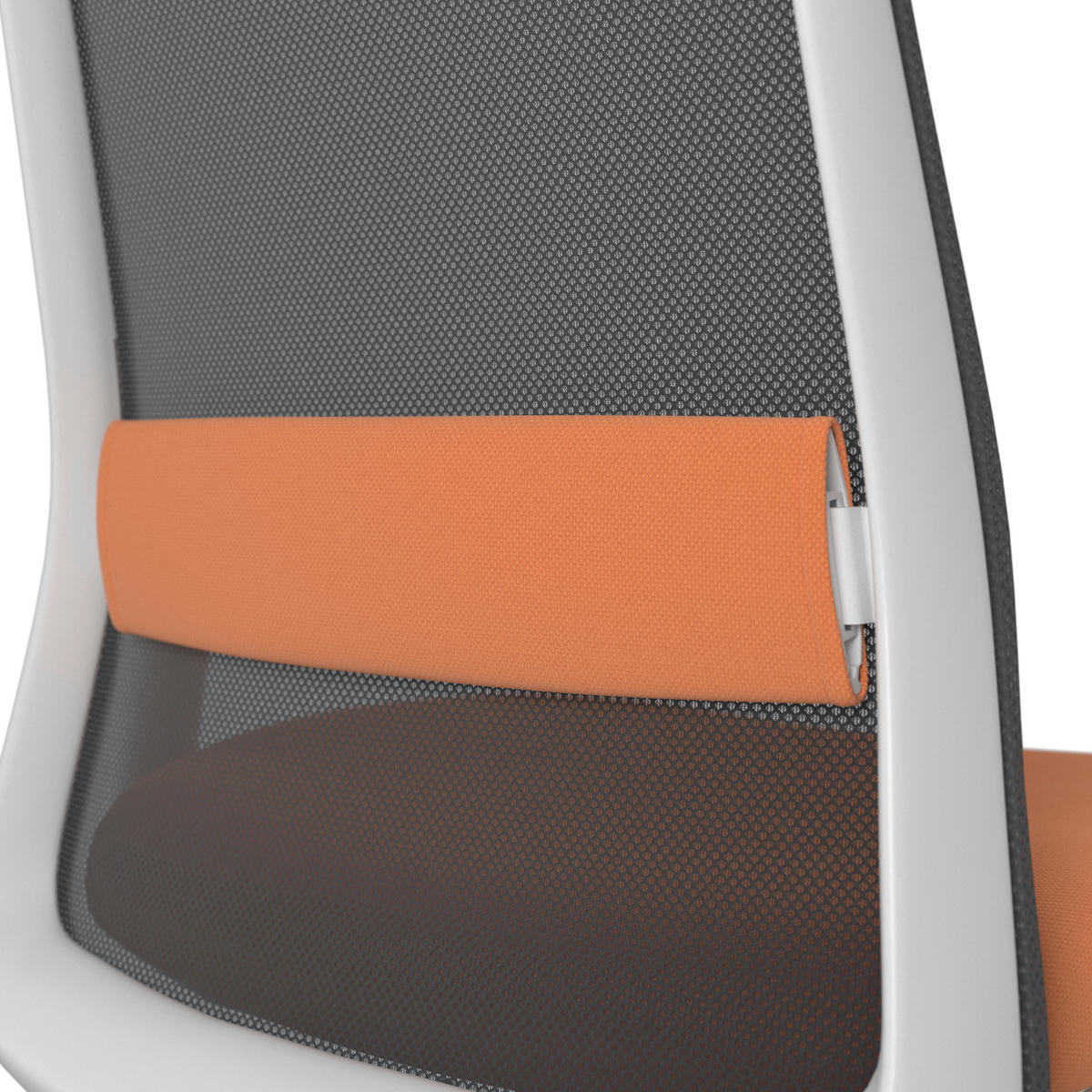DREHSTUHL Orange, Schwarz, Weiß  - Schwarz/Orange, MODERN, Kunststoff/Textil (70/103-115/70cm)