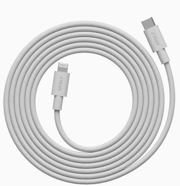 USB-LADEKABEL - Hellgrau, Basics, Kunststoff (200cm) - AVOLT