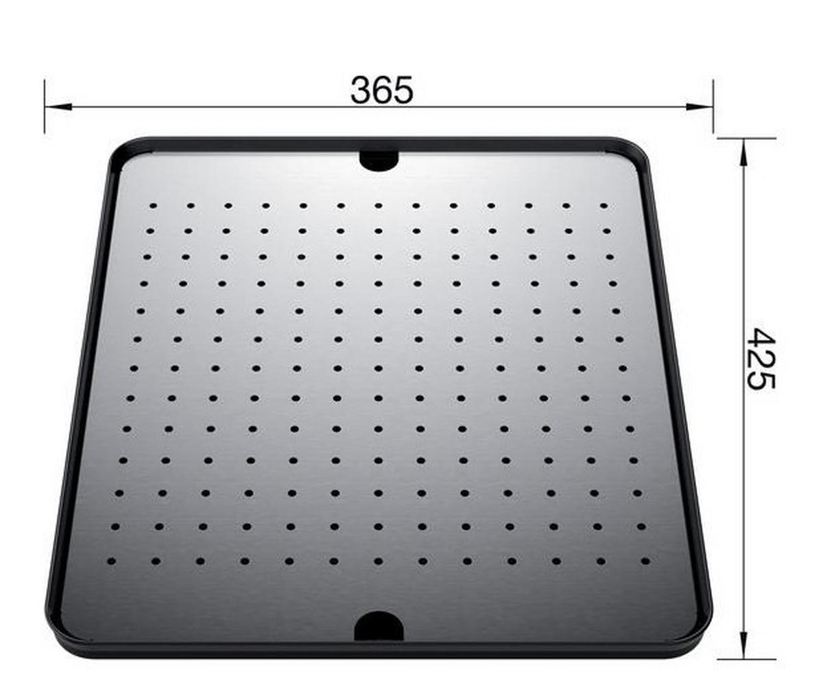 GESCHIRRABTROPFTASSE   - Edelstahlfarben/Schwarz, Basics, Kunststoff/Metall (42,5/2/36,5cm) - Blanco