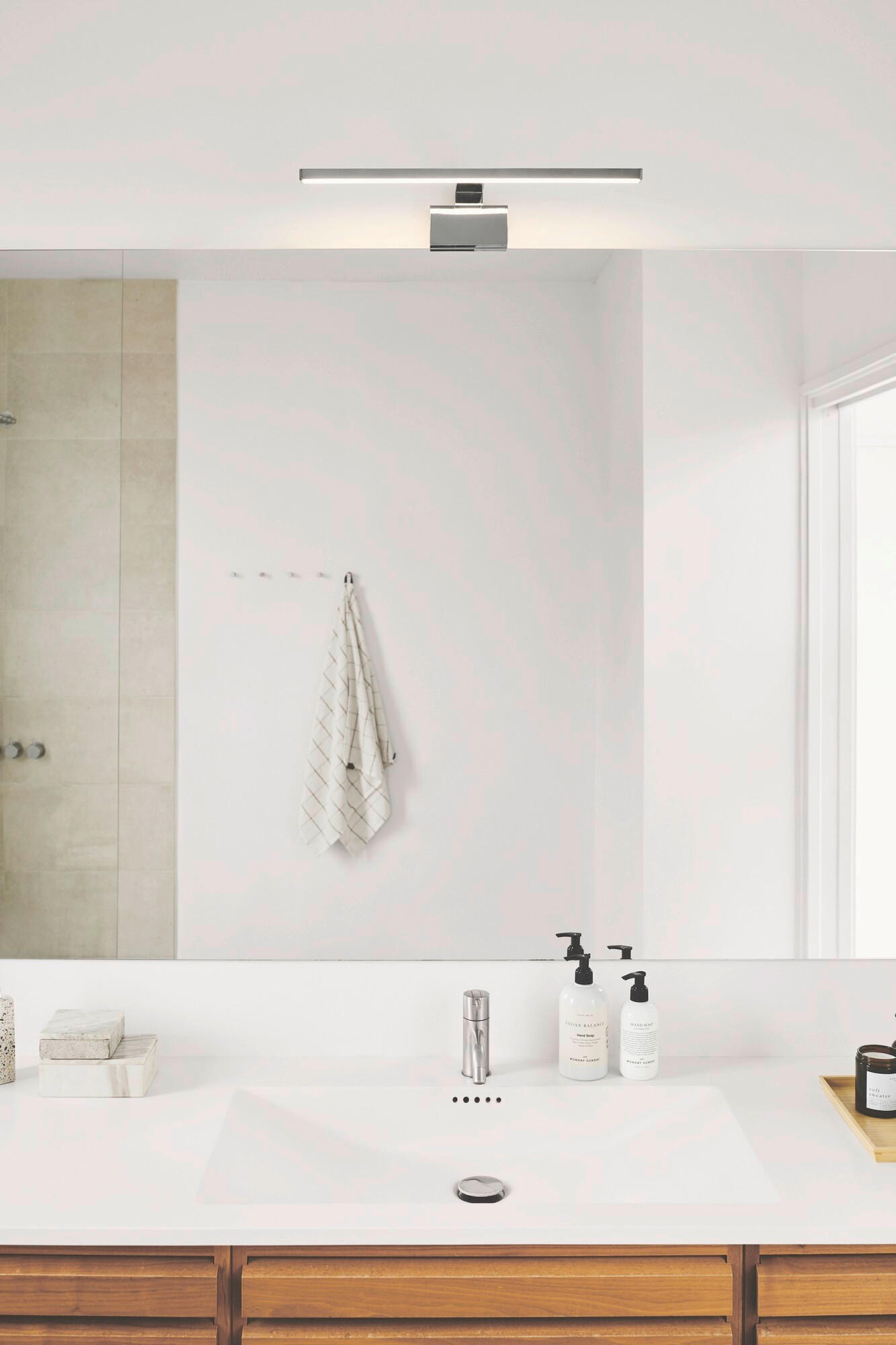 BADEZIMMER-WANDLEUCHTE - Chromfarben, KONVENTIONELL, Metall (14,2/50cm) - Nordlux