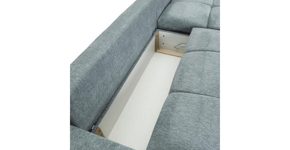 ECKSOFA  in Flachgewebe Mintgrün  - Schwarz/Mintgrün, KONVENTIONELL, Textil/Metall (295/180cm) - Carryhome