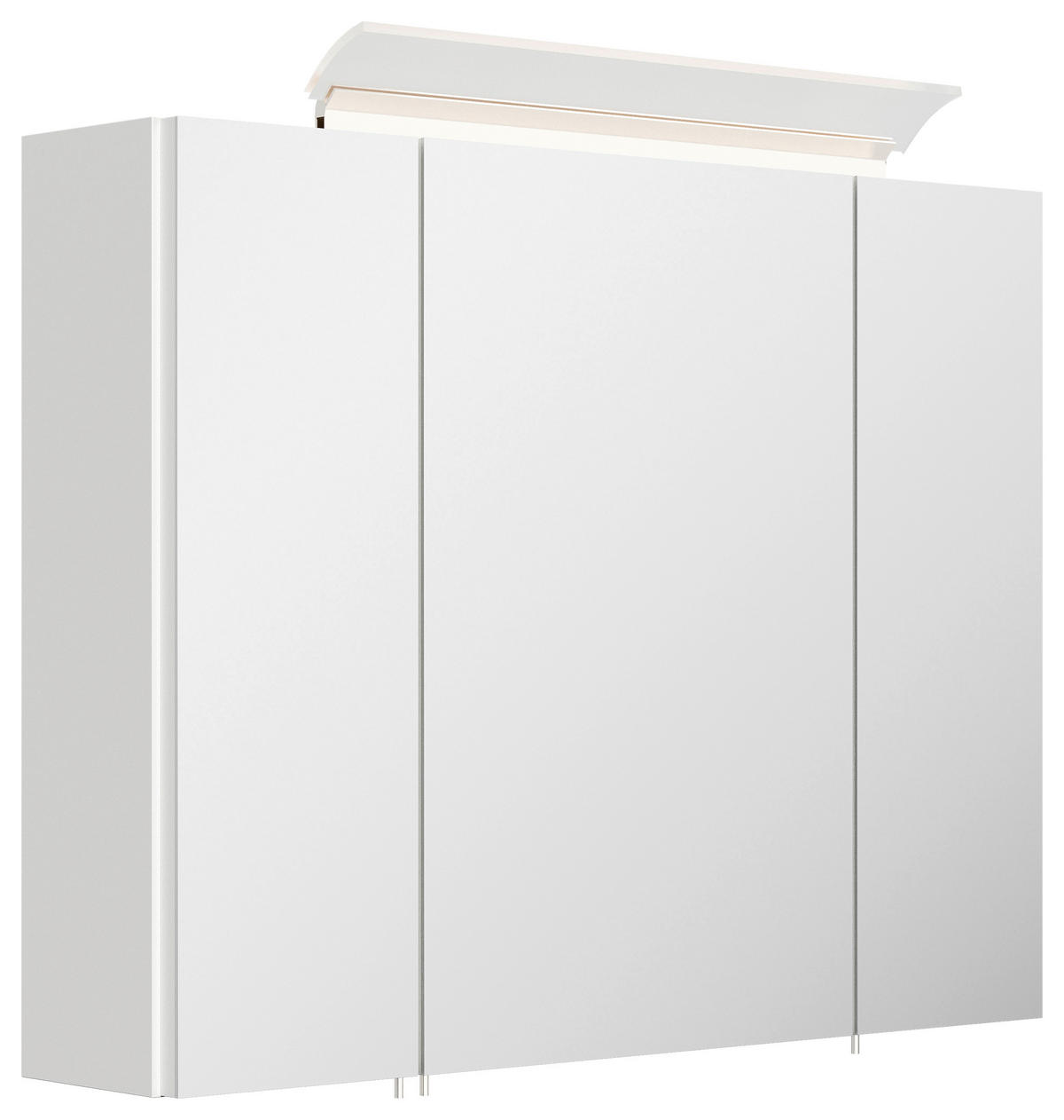 BADEZIMMER 3-teilig  in 80 cm  - Weiß Hochglanz/Weiß, Basics, Keramik/Holzwerkstoff (80cm) - MID.YOU