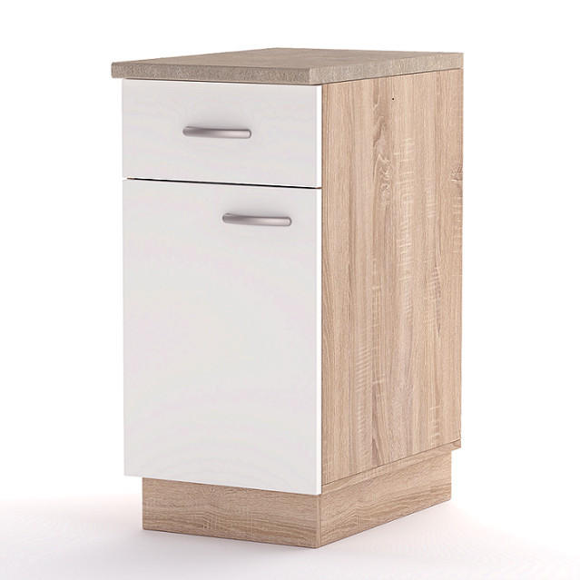 DONJI KUHINJSKI ELEMENT  40/83/55 cm  - sonoma hrast/boja aluminijuma, Dizajnerski, metal/pločasti materijal (40/83/55cm) - Boxxx