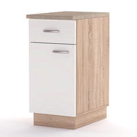 DONJI KUHINJSKI ELEMENT  40/83/55 cm  - sonoma hrast/boja aluminijuma, Dizajnerski, metal/pločasti materijal (40/83/55cm) - Boxxx