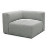 SOFAELEMENT  in Cord, Mikrofaser Hellgrau  - Hellgrau/Schwarz, Design, Kunststoff/Textil (108/69/108cm) - MID.YOU