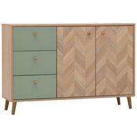 SIDEBOARD  109/73,9/33,05 cm 3 Schublade(n)  - Eichefarben/Grün, Design, Holz/Holzwerkstoff (109/73,9/33,05cm) - MID.YOU