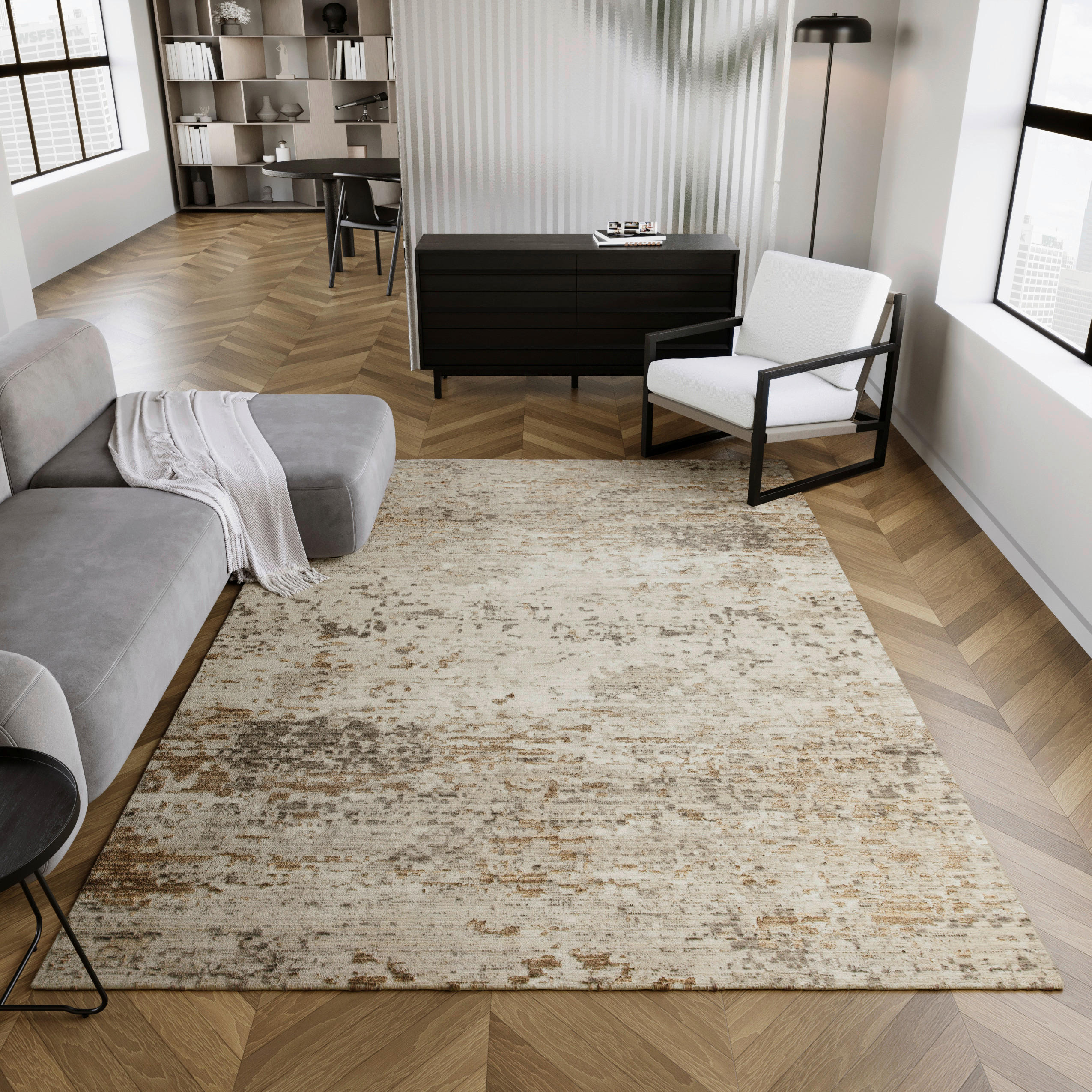 FLACHWEBETEPPICH 170/240 cm Upper East Side  - Sandfarben/Beige, Design, Textil (170/240cm) - Esprit