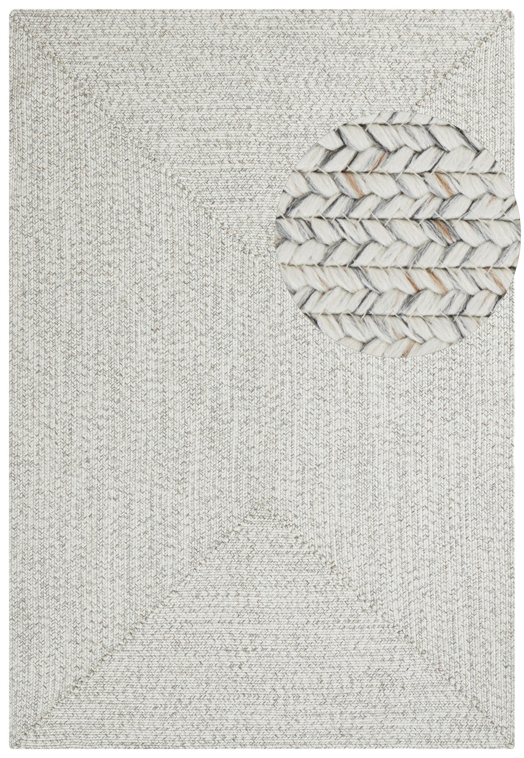 Hanse Home Outdoorteppich Braided Creme, Mehrfarbig 120x170 cm