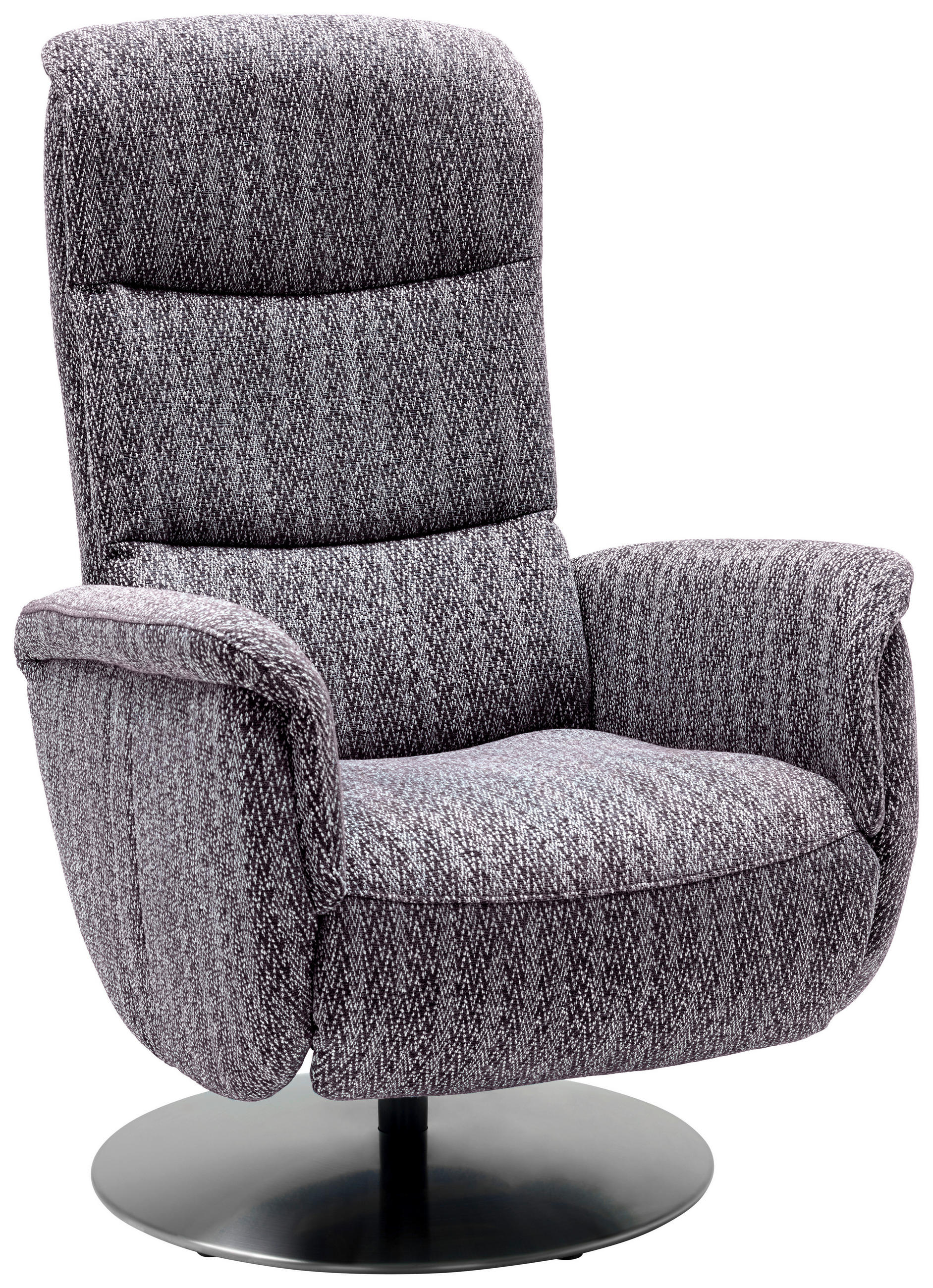 RELAXSESSEL in Textil Lila  - Edelstahlfarben/Lila, Design, Textil/Metall (71/112/83cm) - Dieter Knoll