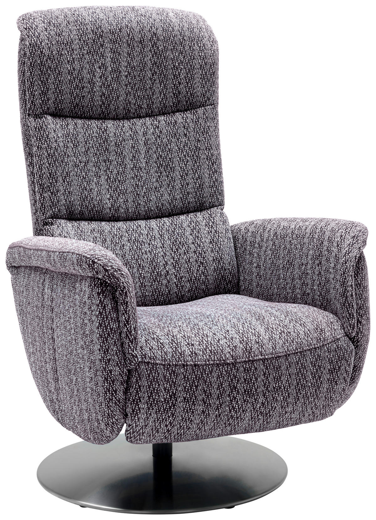 RELAXSESSEL Flachgewebe Relaxfunktion, Kopfteilverstellung, Fußteilverstellung, Rücken echt    - Edelstahlfarben/Lila, Design, Textil/Metall (71/112/83cm) - Dieter Knoll