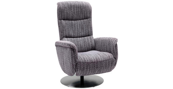 RELAXSESSEL in Textil Lila  - Edelstahlfarben/Lila, Design, Textil/Metall (71/112/83cm) - Dieter Knoll