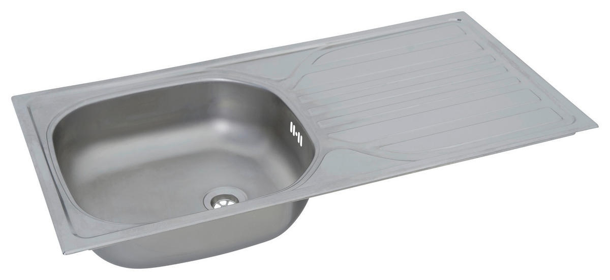 KÜCHENBLOCK 445 cm   in Grau, Eichefarben  - Eichefarben/Grau, Basics, Holzwerkstoff (445cm) - Respekta