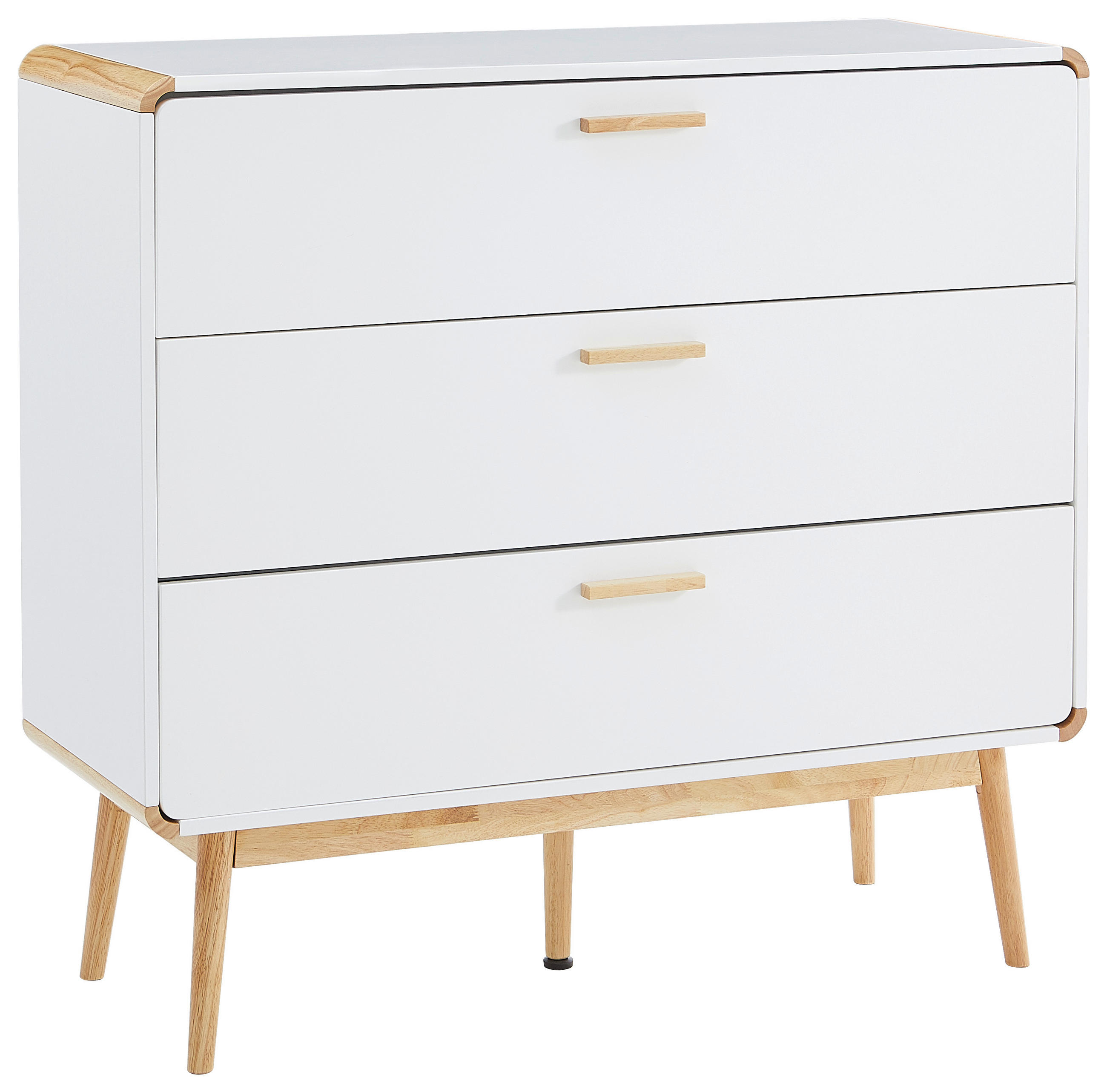 KOMMODE 104/98/40 cm  in Weiss, Naturfarben  - Weiss/Naturfarben, Design, Holz/Holzwerkstoff (104/98/40cm) - MID.YOU