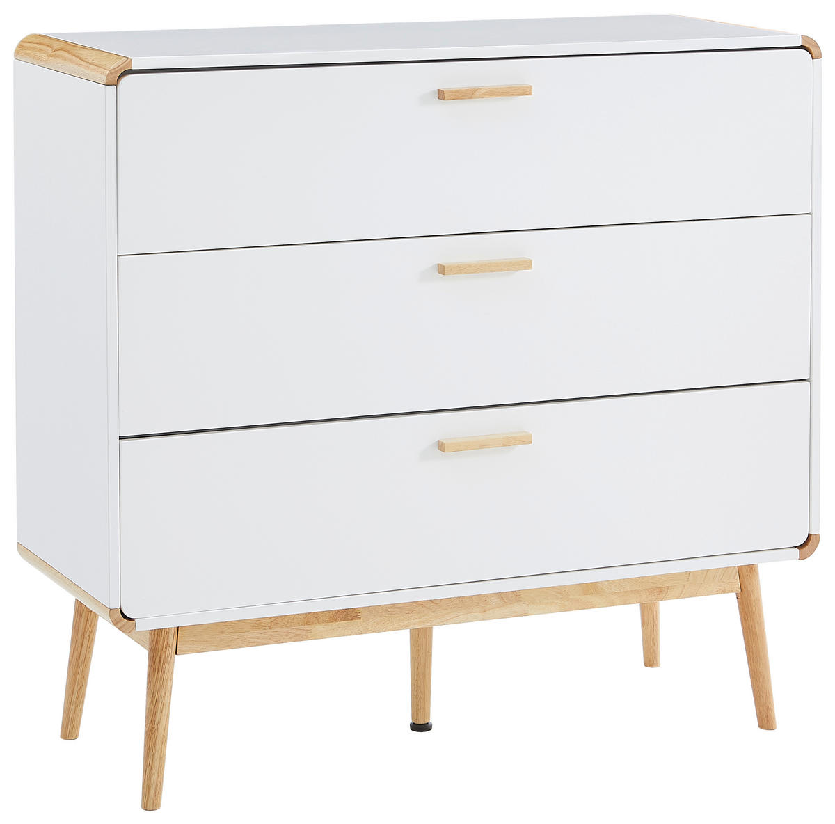 KOMMODE 104/98/40 cm  in Weiss, Naturfarben  - Weiss/Naturfarben, Design, Holz/Holzwerkstoff (104/98/40cm) - MID.YOU