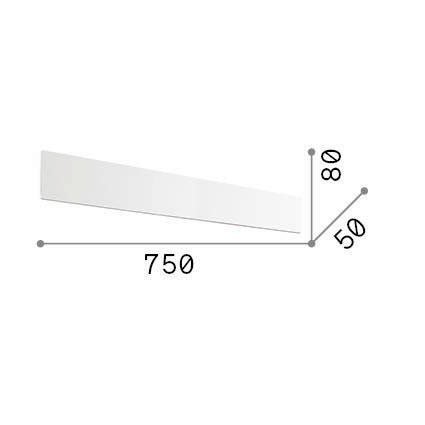 LED-WANDLEUCHTE 75/8/5 cm   - Weiß, Basics, Metall (75/8/5cm) - Ideal Lux