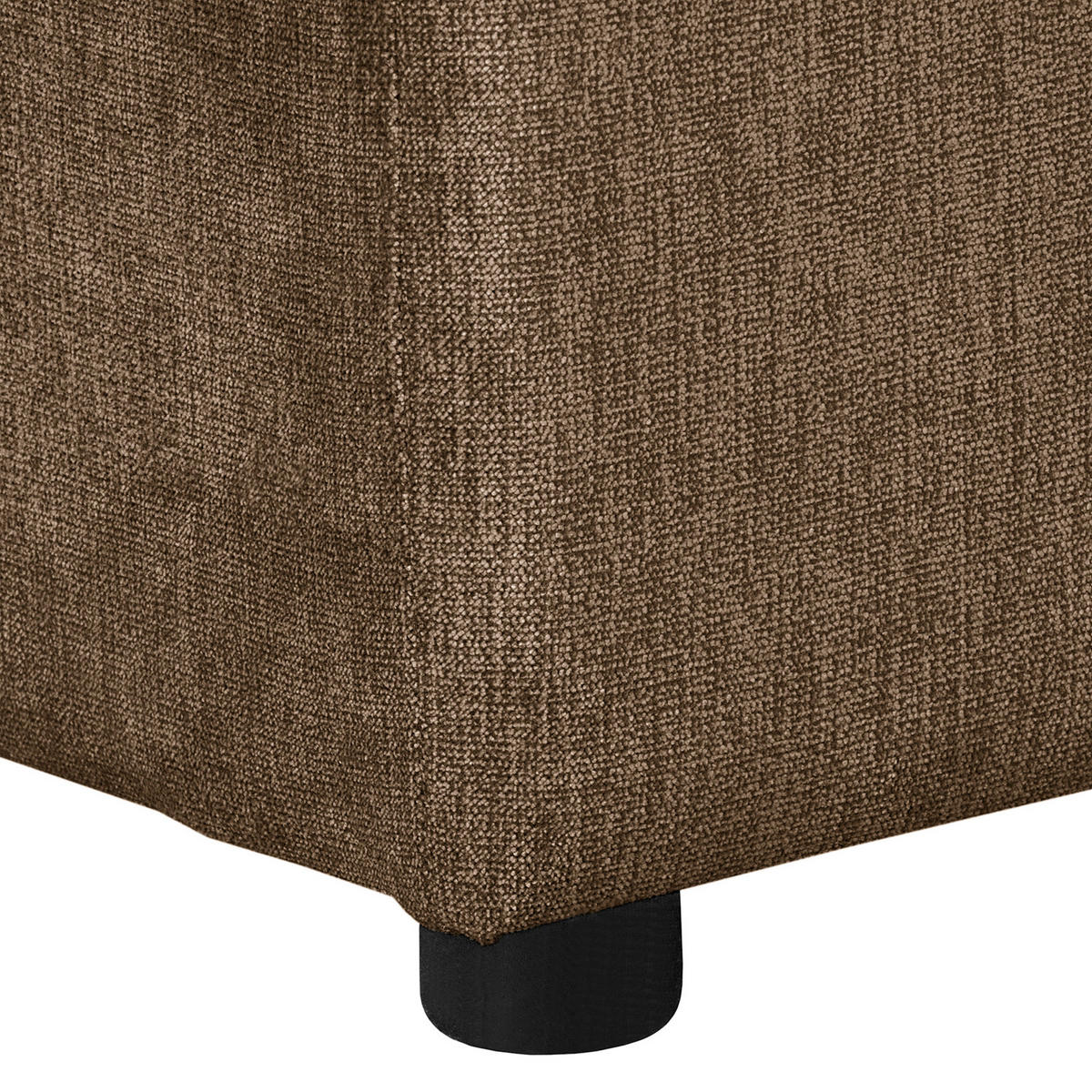 ECKSOFA Naomi Braun Mikrofaser Rückenkissen  - Schwarz/Braun, Design, Kunststoff/Textil (284/243cm) - P & B