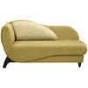 RÉCAMIERE in Webstoff Hellgrün  - Schwarz/Hellgrün, Modern, Holz/Textil (171-190/87/84cm) - Joka