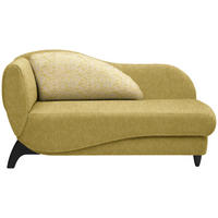 RÉCAMIERE in Webstoff Hellgrün  - Schwarz/Hellgrün, Modern, Holz/Textil (171-190/87/84cm) - Joka