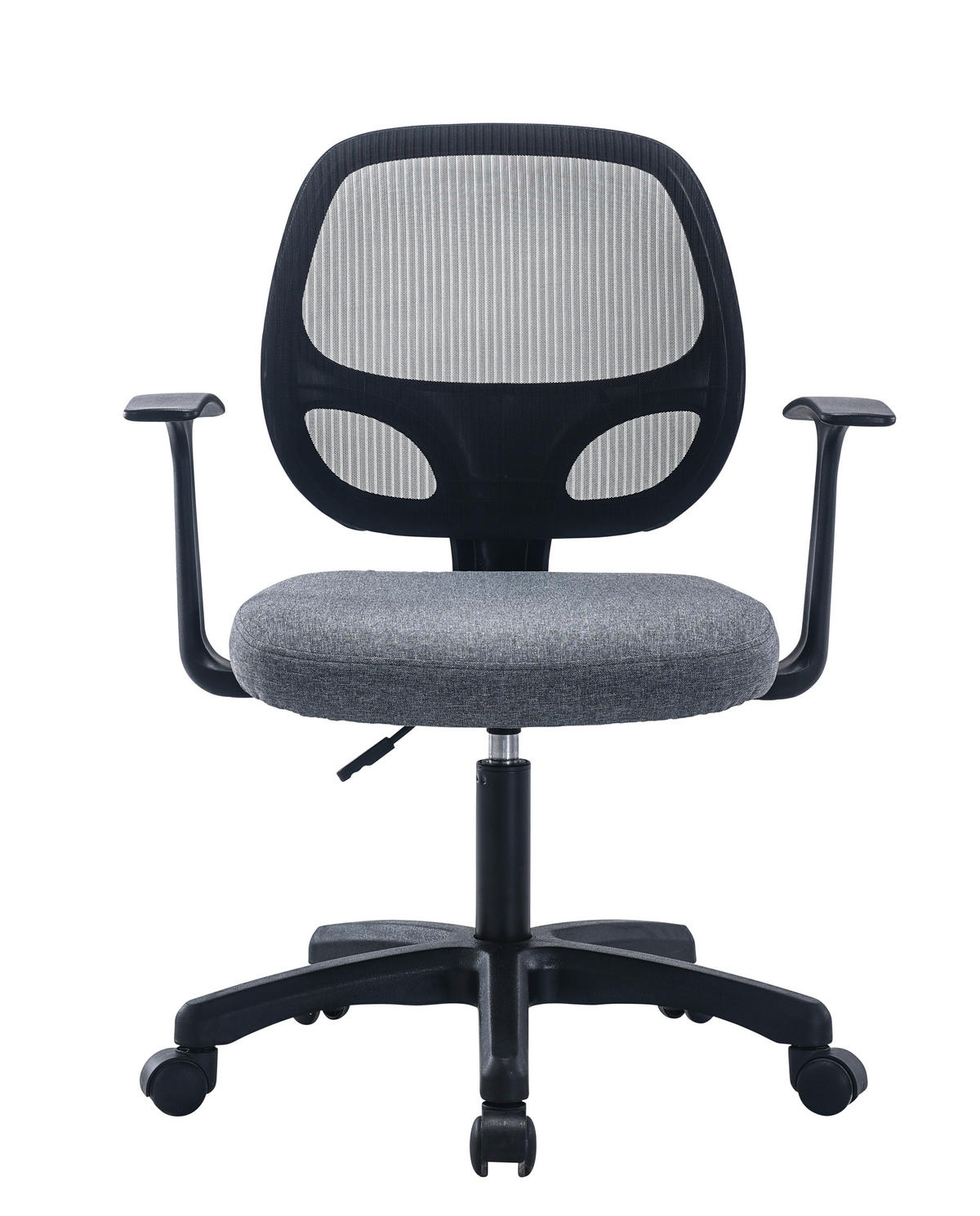 OTOČNÁ STOLIČKA, sieťovina, tkaná textília, sivá, čierna - čierna/sivá, Modern, kov/textil (60/86-98/60cm) - Xora