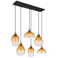 HÄNGELEUCHTE 100/39/130 cm  - Klar/Messingfarben, Basics, Glas/Metall (100/39/130cm)